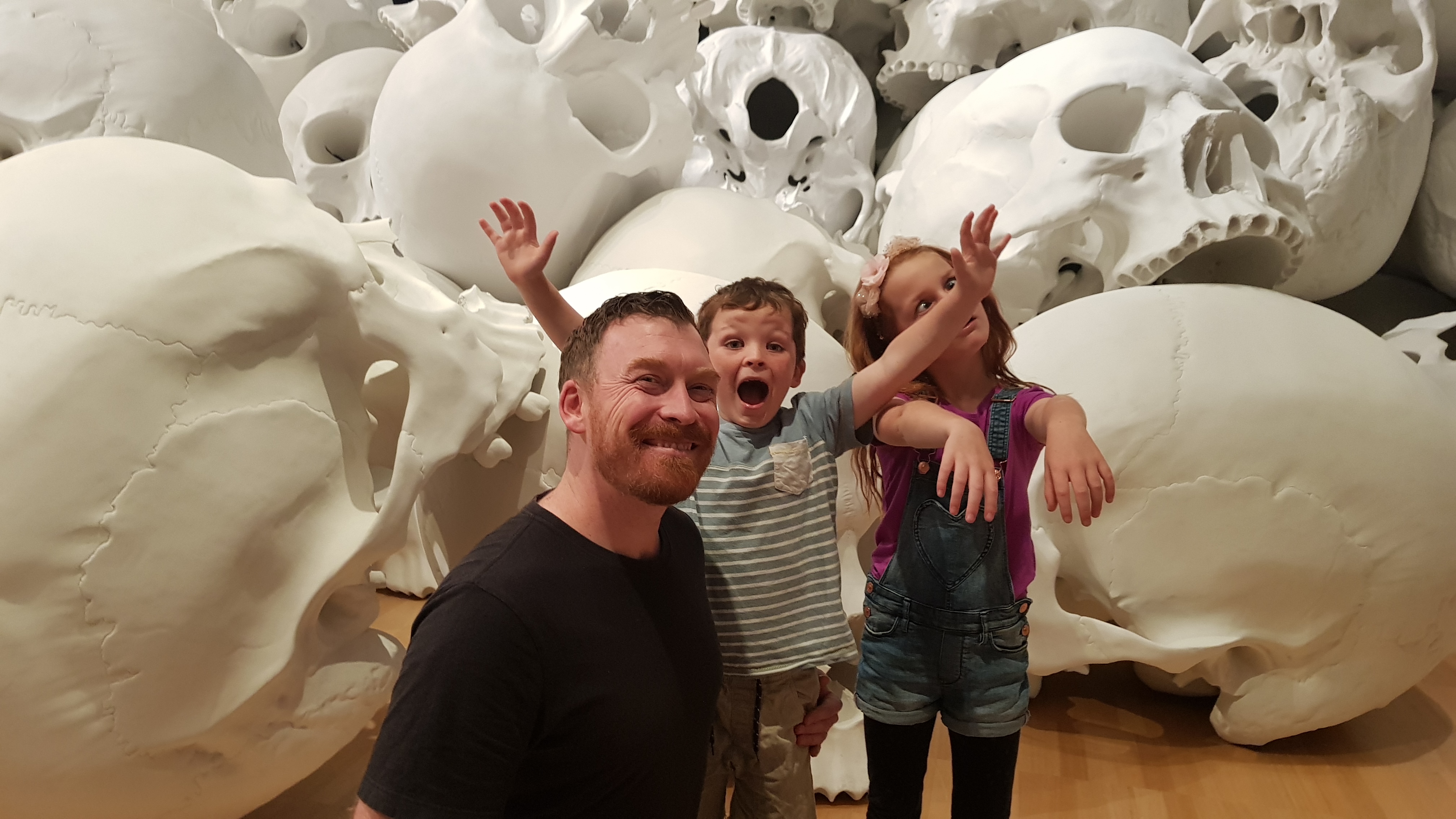 My kids and I at NGV